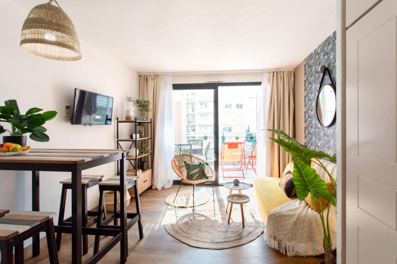 C1 Clemenceau Pool Balcony Bath Ac 2Mins Walk To Sand Beach Cannes Exterior foto